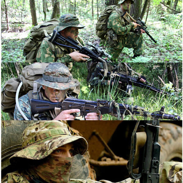 soldat-armés-dans-la jungle-portant-des-bobs-de-camouflage.JPEG Soldat-armés-dans-la jungle-portant-des-bobs-de-camouflage