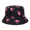 Bob-motifs-flamants-roses--noir-de-couleur-rose-de-couleur-noir-présenté-sur-fond-blanc