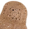 Gros-plan-détails-texture-bob-au-crochet-marron