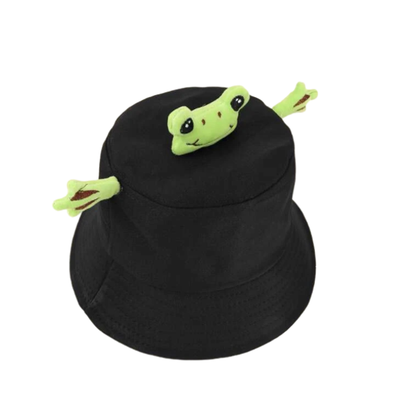 Bob-grenouille-hopper-noir-angle-de-vue-de-profil