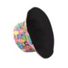 bucket-hat-homme-femme-ludique-motifs-oursons Un joli bob chapeau aux motifs d'oursons multicolores sur un fond blanc