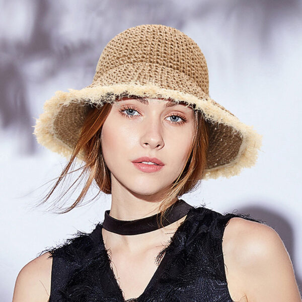Chapeau bob au crochet tissé