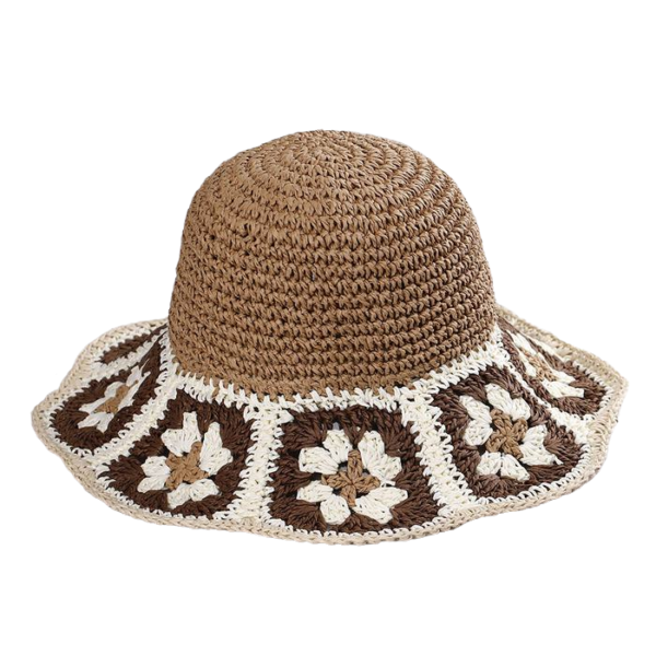 Chapeau-bob-paille-marron