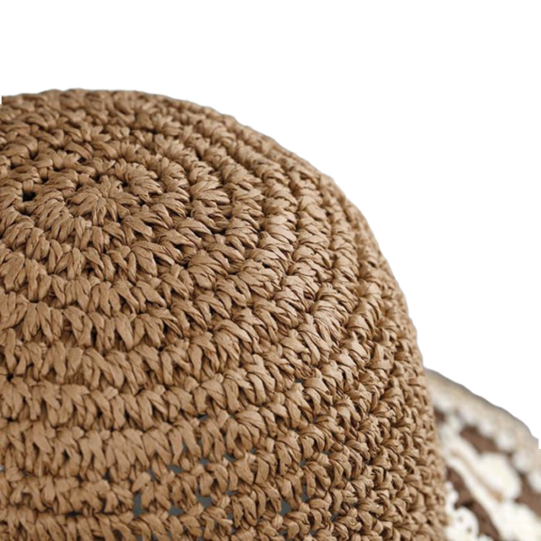 Gros-plan-sur- la-qualité-du-tricot-paille-du-chapeau