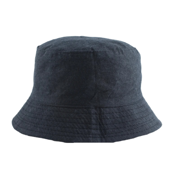 bob-chapeau-retourne Le bob de pluie est retourné sur lui-même pour présenter sa doublure noire intérieure
