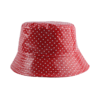 bob-de-pluie-rouge-poids-blancs Bob texture imperméable couleur rouge à poids blancs