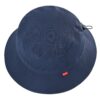 chapeau-bob-bleu-marine-homme-femme Un bob chapeau bleu marine présenté vu de dessus sur un fond blanc