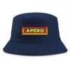 bob-apero-bleu-marine Un bob chapeau bleu marine logo apéro