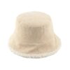 Bob chapeau en fourrure réversible blanc