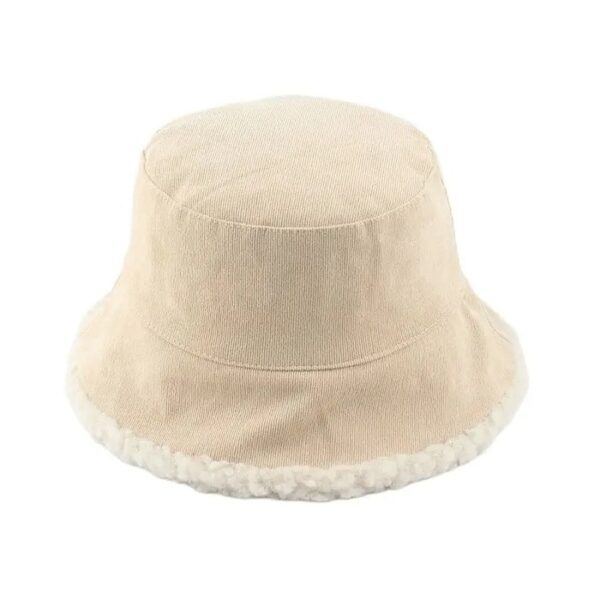 Bob chapeau en fourrure réversible blanc
