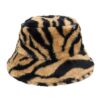 bob-chapeau-fausse-fourrure Bob en fourrure style marbré marron et noir
