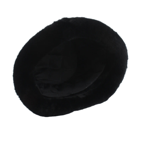 Bob chapeau simili cuir retourné