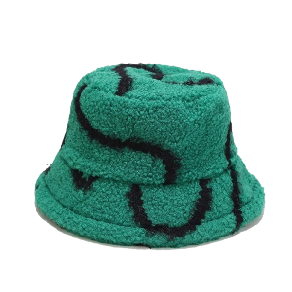 bob-en-fourrure-vert Chapeau de pêcheur fourrure vert