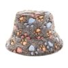 Bob en fourrure gris foncé empreintes de chat