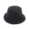 Chapeau de pêcheur fourrure réversible noir