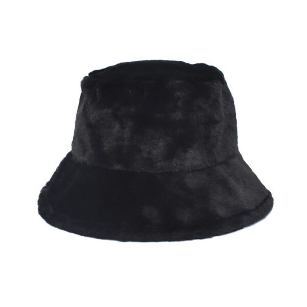 chapeau-chaud-noir Bob noir en fourrure uni