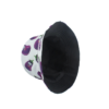 Le bob aubergine est renversé et présente son coté intérieur noir