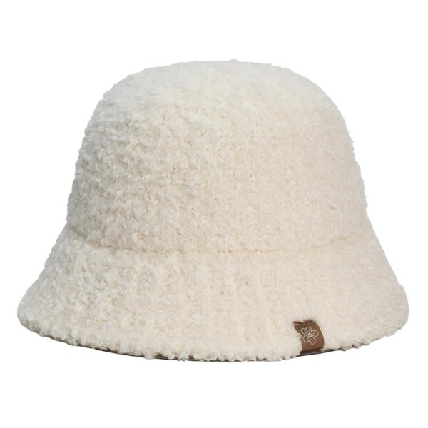Bob chapeau texture chaude pour hiver couleur blanc