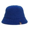 Chapeau bob bleu marine épais et chaud hiver