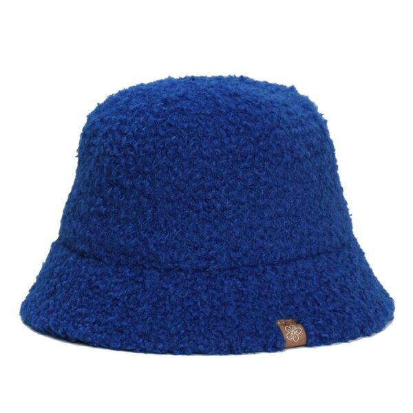 Chapeau bob bleu marine épais et chaud hiver