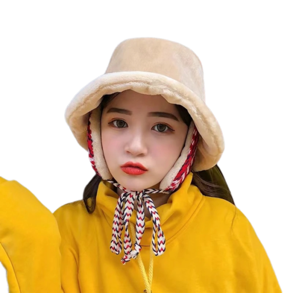 bob-chapeau-hiver-chaud Femme porte le chapeau bob en fourrure doux et chaud