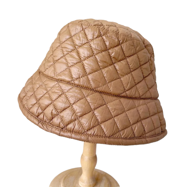 Chapeau bob marron fourrure réversible