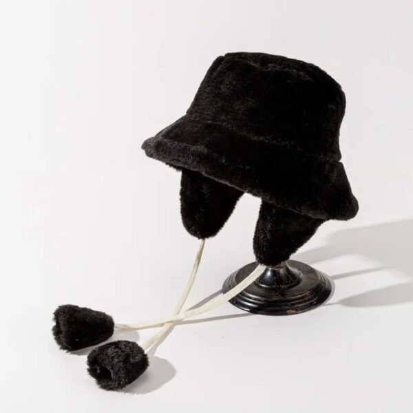 Bob chapeau fourrure noir protection intégrale