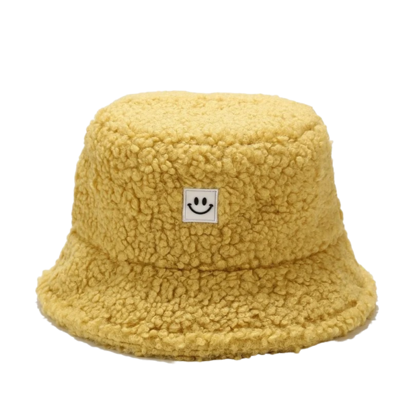 bob-fourrure-smiley-jaune Bob jaune smiley en fourrure chaude pour hiver