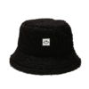 bob-fourrure-smiley-noir Chapeau de pêcheur chaud hiver de couleur noir avec smiley