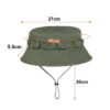 bucket-hat-ficelle Dimensions précisées du bob ficelle boonie