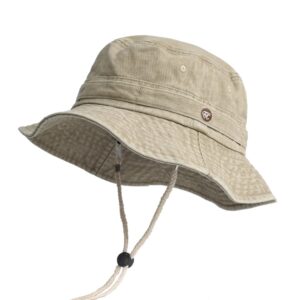 chapeau-bob-ficelle Bob chapeau avec ficelle en dénim beige
