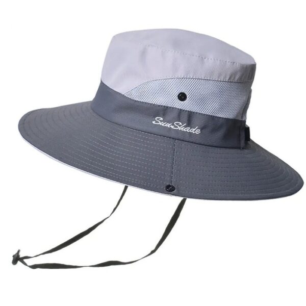 chapeau-bob-ficelle-gris Bob avec ficelle spécial pour femme couleur gris