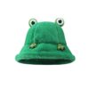 Bob en fourrure en forme de grenouille slippy de couleur verte