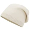 bonnet-100-coton-femme-beige Un bonnet 100% coton beige sur fond blanc