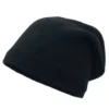 bonnet-100-coton-femme-noir Un bonnet 100% coton noir sur fond blanc