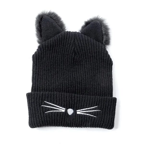 bonnet-a-oreille-noir Un bonnet à oreille noir est présenté sur un fond blanc