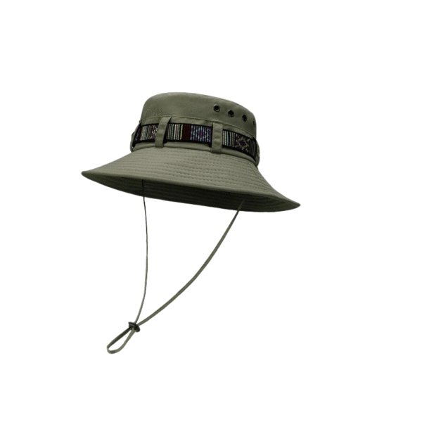 bob-anti-uv-vert-armee Bob chapeau anti-ultraviolets vert armée sur un fond blanc