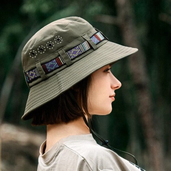 bob-chapeau-anti-ultraviolets Une femme de profil porte un chapeau bob