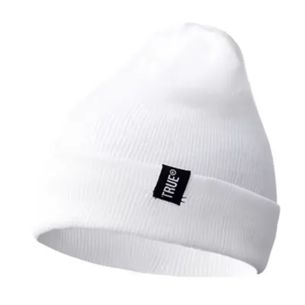 accessoire-hiver-blanc-unisexe Bonnet blanc chaud unisexe