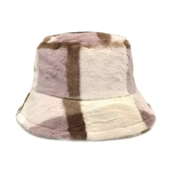 bob-fourrure-homme-carreaux-rose-brun Bob fourrure homme carreaux marron et beige clair