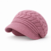bonnet-beret-femme-rose-poudre-maille-douce-tendance Bonnet béret femme rose poudré en maille douce, accessoire tendance pour un look féminin et cosy